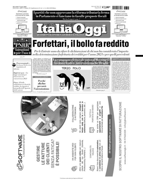 Italia oggi : quotidiano di economia finanza e politica